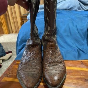 Nocona Genuine Full Quill Ostrich Skin boots